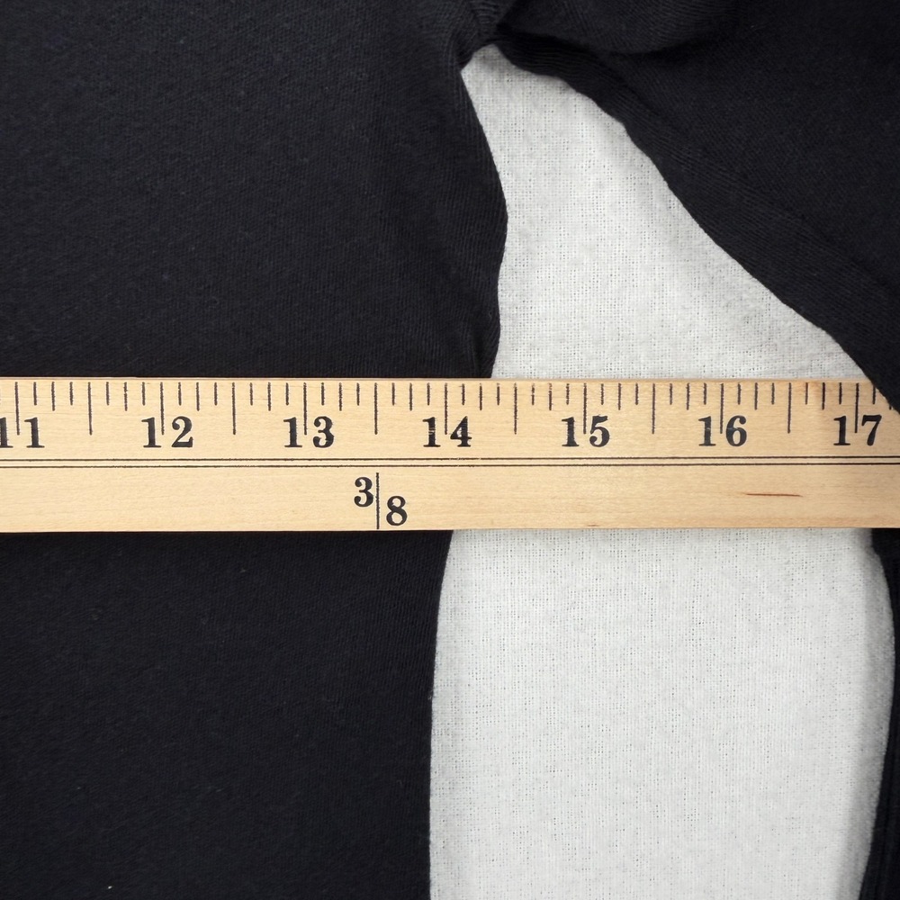 ENZA COSTA Cashmere Cuffed V Neck Top Womens Small Black Long Sleeve Luxury - Picture 5 of 15